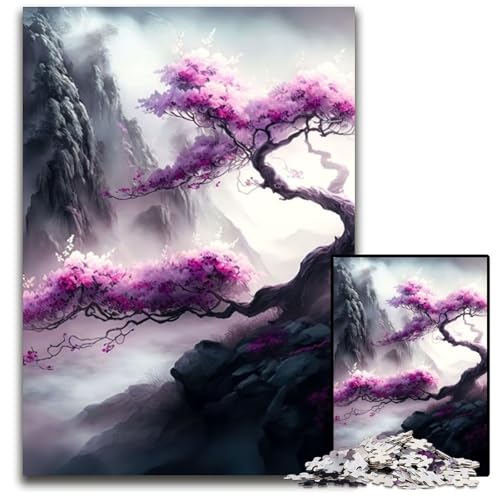 1000-teiliges Puzzle mit japanischen Kirschblüten für Erwachsene, Denksportaufgabe, interaktives Familienspiel, geeignet für Kinder ab 14 Jahren, 50x75cm 1000-teiliges Puzzle mit japanischen Kirschblüten für Erwachsene, Denksportaufgabe, interaktives Familienspiel, geeignet für Kinder ab 14 Jahren, 50x75cm von XHAXING