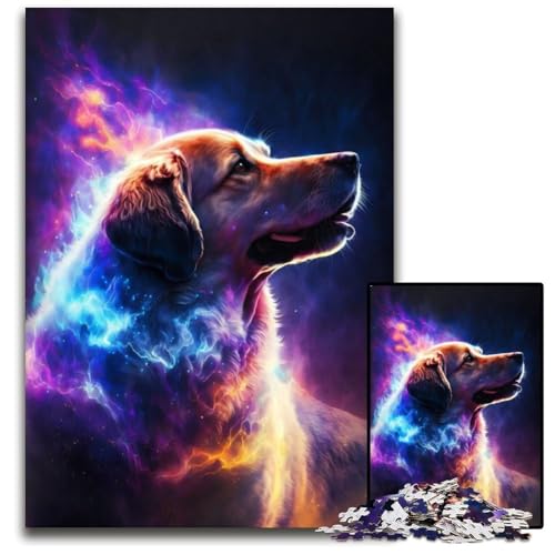 1000-teiliges Star Dog-Puzzle für Erwachsene, Denkspiel, interaktives Familienspiel, geeignet für Kinder ab 14 Jahren, 50x75cm 1000-teiliges Star Dog-Puzzle für Erwachsene, Denkspiel, interaktives Familienspiel, geeignet für Kinder ab 14 Jahren, 50x75cm von XHAXING