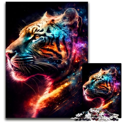 1000-teiliges Tiger-Puzzle für Erwachsene, Denkspiel, interaktives Familienspiel, geeignet für Kinder ab 14 Jahren, 26x38cm 1000-teiliges Tiger-Puzzle für Erwachsene, Denkspiel, interaktives Familienspiel, geeignet für Kinder ab 14 Jahren, 26x38cm von XHAXING