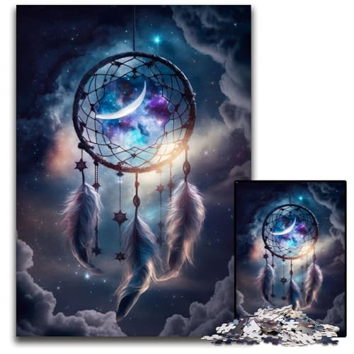 1000-teiliges Traumfänger-Schicksals-Puzzle für Erwachsene, Denkspiel, interaktives Familienspiel, geeignet für Kinder ab 14 Jahren, 50x75cm 1000-teiliges Traumfänger-Schicksals-Puzzle für Erwachsene, Denkspiel, interaktives Familienspiel, geeignet für Kinder ab 14 Jahren, 50x75cm von XHAXING