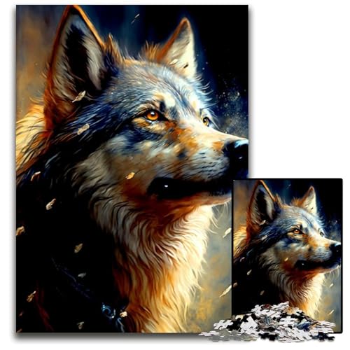 1000-teiliges Wolf-Puzzle für Erwachsene, Denksportspiel, interaktives Familienspiel, geeignet für Kinder ab 14 Jahren, 26x38cm 1000-teiliges Wolf-Puzzle für Erwachsene, Denksportspiel, interaktives Familienspiel, geeignet für Kinder ab 14 Jahren, 26x38cm von XHAXING