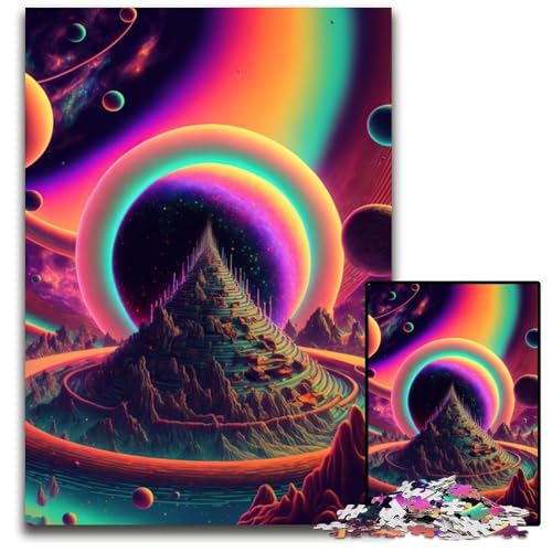 1000-teiliges psychedelisches Puzzle für Erwachsene, Denkspiel, interaktives Familienspiel, geeignet für Kinder ab 14 Jahren, 50x75cm 1000-teiliges psychedelisches Puzzle für Erwachsene, Denkspiel, interaktives Familienspiel, geeignet für Kinder ab 14 Jahren, 50x75cm von XHAXING