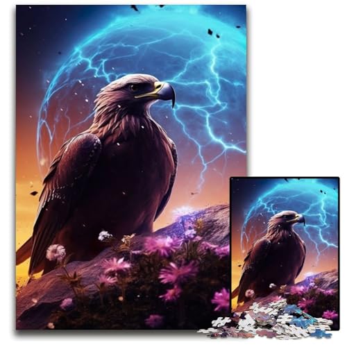 Adler im Weltraum-Puzzle, 1000 Teile, für Erwachsene, anspruchsvolle Puzzles, perfekte Dekoration für Zuhause oder das Büro, 26x38cm von XHAXING