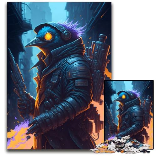 Arctic Anarchist Penguin 1000-teiliges Puzzle aus Pappe, Puzzle für Erwachsene, ideal für Teenager und Sammler, Reisegeschenk, Familienaktivität, 26x38cm von XHAXING
