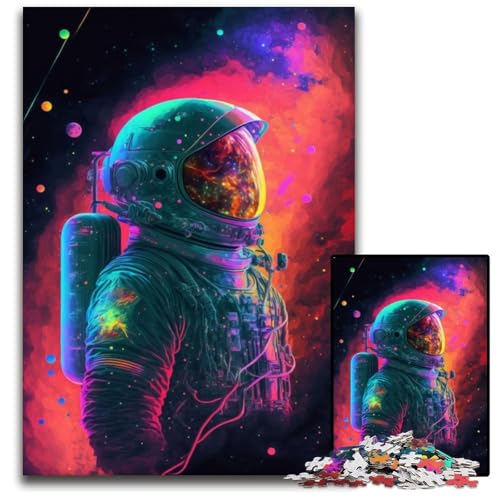 Astronauten-Poster-Puzzle 1000 Teile für Erwachsene Schwierige Puzzles für Erwachsene Herausforderndes Denkspiel - Entspannendes Spielzeug für Teenager 50x75CM/1968x2952inch von XHAXING