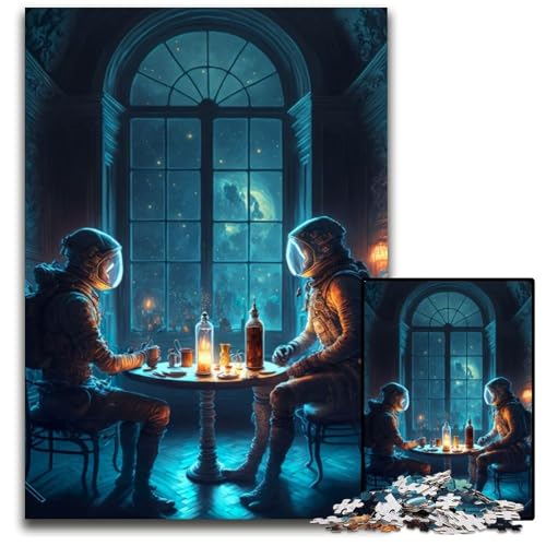 Astronauten in einem Schloss-Puzzle für 1000 Teile, Holzpuzzle, anspruchsvolles DIY-Denkspiel, perfektes Familienspiel oder dekoratives Geschenk, 50x75cm Astronauten in einem Schloss-Puzzle für 1000 Teile, Holzpuzzle, anspruchsvolles DIY-Denkspiel, perfektes Familienspiel oder dekoratives Geschenk, 50x75cm von XHAXING