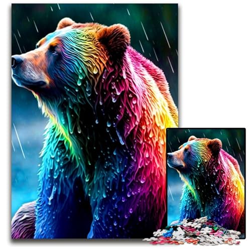 Bär 1000-teiliges Puzzle für Erwachsene, anspruchsvolles DIY-Denkspiel, perfektes Familienspiel oder dekoratives Geschenk, 50x75cm Bär 1000-teiliges Puzzle für Erwachsene, anspruchsvolles DIY-Denkspiel, perfektes Familienspiel oder dekoratives Geschenk, 50x75cm von XHAXING