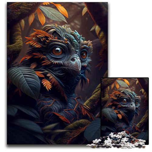 Boreal Alien Bird Hybrid 1000-teiliges Puzzle für Erwachsene Herausforderndes DIY-Denkspiel, perfektes Familienspiel oder dekoratives Geschenk 50x75cm von XHAXING