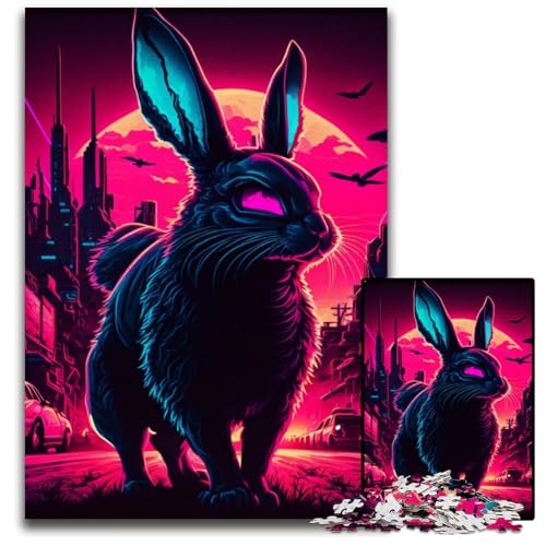 Bunny Dark Art 1000-teiliges Puzzle für Erwachsene, anspruchsvolles DIY-Denkspiel, perfektes Familienspiel oder dekoratives Geschenk, 26x38cm Bunny Dark Art 1000-teiliges Puzzle für Erwachsene, anspruchsvolles DIY-Denkspiel, perfektes Familienspiel oder dekoratives Geschenk, 26x38cm von XHAXING
