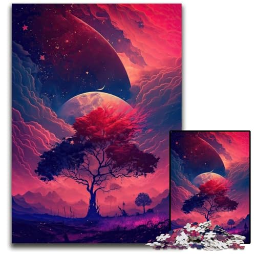 Buntes Fantasielandschafts-Puzzle 1000 Teile für Erwachsene Schwierige Puzzles für Erwachsene Herausforderndes Denkspiel - Entspannendes Spielzeug für Teenager 50x75CM/1968x2952inch von XHAXING