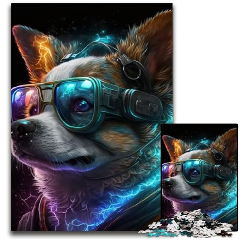 Corgi-Puzzle für Erwachsene, 1000 Teile, anspruchsvolle Puzzles, Muttertag, Geburtstag, Weihnachten, 26x38cm Corgi-Puzzle für Erwachsene, 1000 Teile, anspruchsvolle Puzzles, Muttertag, Geburtstag, Weihnachten, 26x38cm von XHAXING