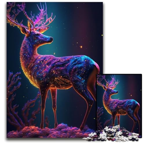 Cosmic Deer Puzzle für Erwachsene, 1000 Teile, interaktives Familienspiel, Heimdekoration zum Selbermachen, Denksportaufgabe, Geschenk, 26x38cm Cosmic Deer Puzzle für Erwachsene, 1000 Teile, interaktives Familienspiel, Heimdekoration zum Selbermachen, Denksportaufgabe, Geschenk, 26x38cm von XHAXING