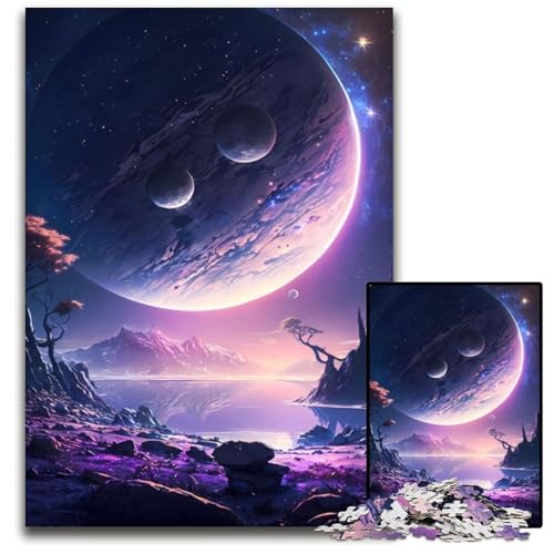 Cosmos Mountain Lake Puzzle für Erwachsene, 1000 Teile, Puzzle für Erwachsene, perfekte Dekoration für Zuhause oder das Büro, 50 x 75 cm von XHAXING