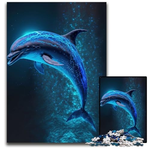Delphin-Puzzles für 1000 Teile, Holzpuzzles, anspruchsvolles DIY-Denkspiel, perfektes Familienspiel oder dekoratives Geschenk, 50x75cm Delphin-Puzzles für 1000 Teile, Holzpuzzles, anspruchsvolles DIY-Denkspiel, perfektes Familienspiel oder dekoratives Geschenk, 50x75cm von XHAXING