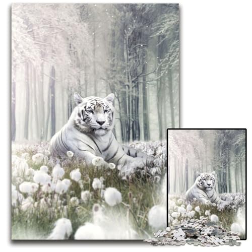 Der entspannende weiße Tiger, 1000-teiliges Puzzle für Erwachsene, schwierige Rätsel für Erwachsene, anspruchsvolles Denkspiel für Teenager, Spaß für den Familienspieleabend, 50x75cm Der entspannende weiße Tiger, 1000-teiliges Puzzle für Erwachsene, schwierige Rätsel für Erwachsene, anspruchsvolles Denkspiel für Teenager, Spaß für den Familienspieleabend, 50x75cm von XHAXING