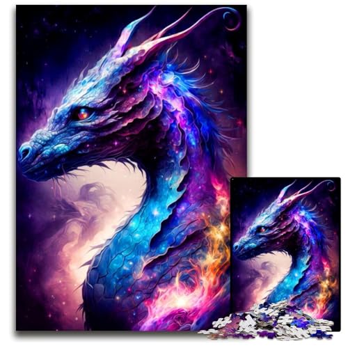 Drachen-Puzzle für Erwachsene, 1000 Teile, anspruchsvolles DIY-Denkspiel, perfektes Familienspiel oder dekoratives Geschenk, 50x75cm Drachen-Puzzle für Erwachsene, 1000 Teile, anspruchsvolles DIY-Denkspiel, perfektes Familienspiel oder dekoratives Geschenk, 50x75cm von XHAXING