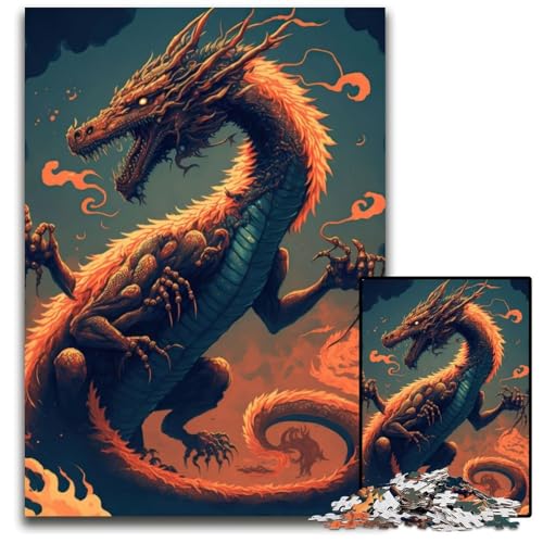 Drachentier-Puzzle für Erwachsene, 1000 Teile, schwierige Rätsel für Erwachsene, anspruchsvolles Denkspiel für Teenager, Spaß für den Familienspielabend, 26x38cm Drachentier-Puzzle für Erwachsene, 1000 Teile, schwierige Rätsel für Erwachsene, anspruchsvolles Denkspiel für Teenager, Spaß für den Familienspielabend, 26x38cm von XHAXING