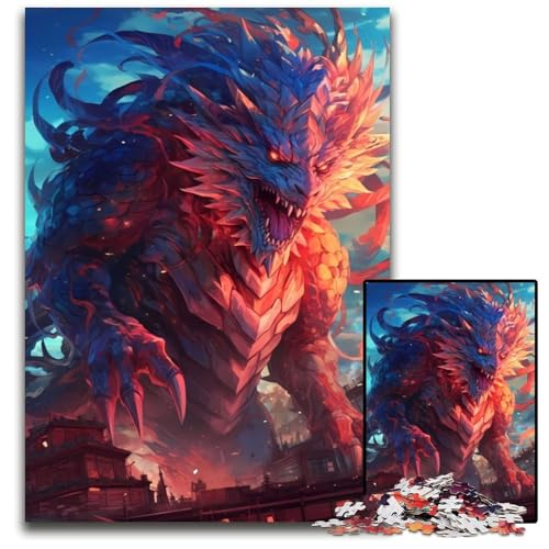 Dragon Monster Fury Puzzles für 1000 Teile aus Holz, anspruchsvolles DIY-Denkspiel, perfektes Familienspiel oder dekoratives Geschenk, 50x75cm Dragon Monster Fury Puzzles für 1000 Teile aus Holz, anspruchsvolles DIY-Denkspiel, perfektes Familienspiel oder dekoratives Geschenk, 50x75cm von XHAXING