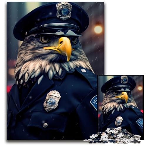Eagle Police Puzzle 1000 Teile Holzpuzzle für Erwachsene Heimdekoration und Urlaubsspaß 50x75CM/1968x2952inch Eagle Police Puzzle 1000 Teile Holzpuzzle für Erwachsene Heimdekoration und Urlaubsspaß 50x75CM/1968x2952inch von XHAXING