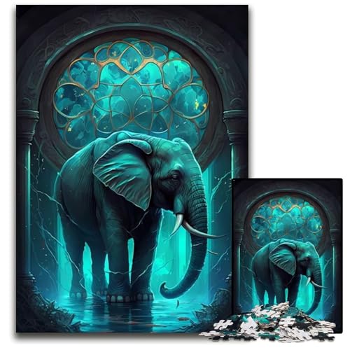Elefanten-Mythenwelt, 1000-teiliges Puzzle, DIY-Dekoration, Denksportaufgabe, für Erwachsene, Familie, 26x38cm Elefanten-Mythenwelt, 1000-teiliges Puzzle, DIY-Dekoration, Denksportaufgabe, für Erwachsene, Familie, 26x38cm von XHAXING