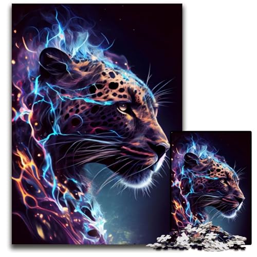 Elektrisierende Leoparden-Puzzles für 1000 Teile aus Pappe Anspruchsvolles DIY-Denkspiel, perfektes Familienspiel oder dekoratives Geschenk 26x38cm Elektrisierende Leoparden-Puzzles für 1000 Teile aus Pappe Anspruchsvolles DIY-Denkspiel, perfektes Familienspiel oder dekoratives Geschenk 26x38cm von XHAXING