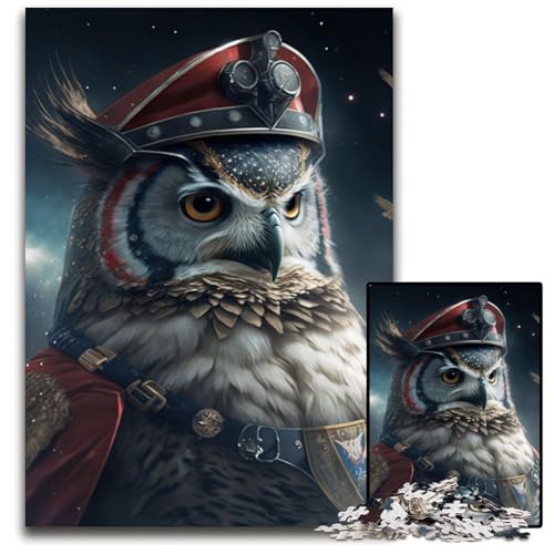 Eulen-Astronauten-Puzzle, 1000 Teile, Holzpuzzle für Erwachsene, Heimdekoration und Urlaubsspaß, 50x75cm Eulen-Astronauten-Puzzle, 1000 Teile, Holzpuzzle für Erwachsene, Heimdekoration und Urlaubsspaß, 50x75cm von XHAXING
