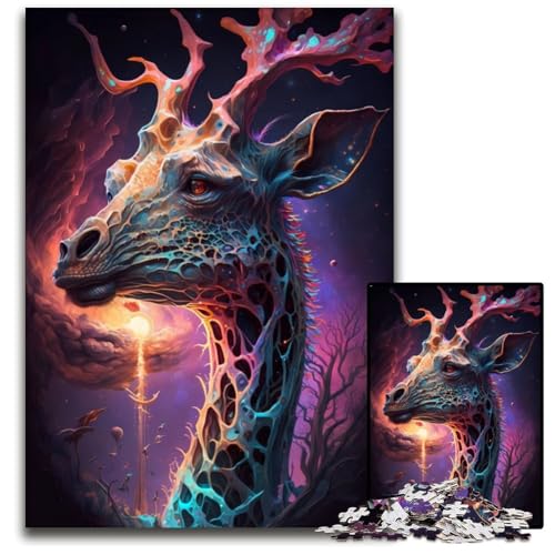 Fantastische Giraffe 1000-teiliges Puzzle aus Karton, DIY-Dekoration, Denksportaufgabe, für Erwachsene, Familie, 26x38cm Fantastische Giraffe 1000-teiliges Puzzle aus Karton, DIY-Dekoration, Denksportaufgabe, für Erwachsene, Familie, 26x38cm von XHAXING