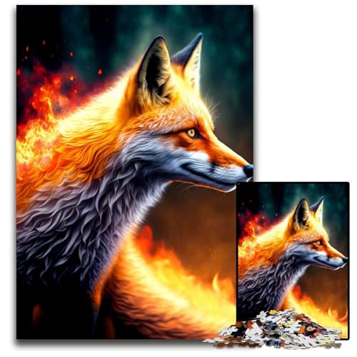 Fantasy Fox Puzzles 1000 Teile für Erwachsene Schwierige Puzzles für Erwachsene Herausforderndes Denkspiel - Entspannendes Spielzeug für Teenager 50x75CM/19.68x29.52inch von XHAXING