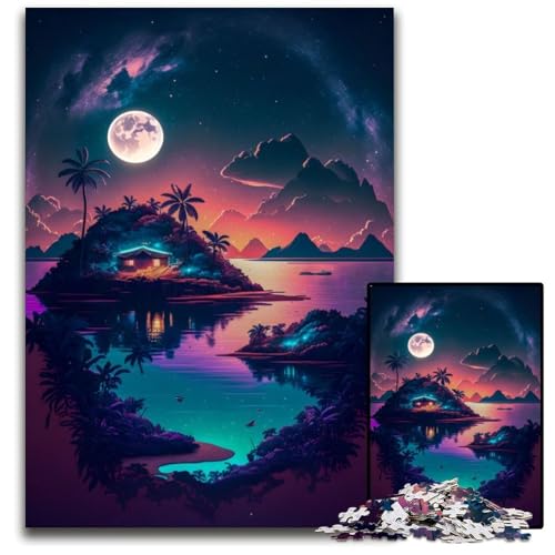 Fantasy Island 1000-Teile-Puzzle für Erwachsene, Puzzle, ideal für Familienspaß, Entspannung, 26x38cm von XHAXING
