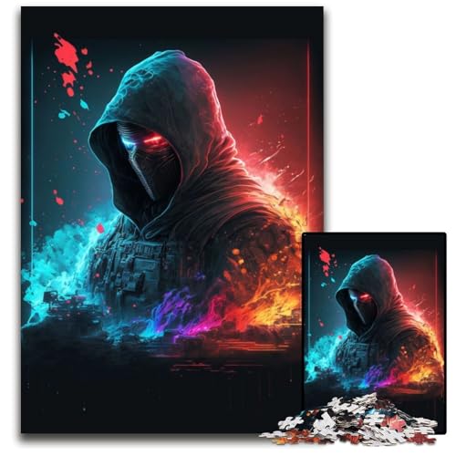 Futuristisches Soldaten-Puzzle für 1000 Teile, Holzpuzzle, anspruchsvolles DIY-Denkspiel, perfektes Familienspiel oder dekoratives Geschenk, 50x75cm Futuristisches Soldaten-Puzzle für 1000 Teile, Holzpuzzle, anspruchsvolles DIY-Denkspiel, perfektes Familienspiel oder dekoratives Geschenk, 50x75cm von XHAXING