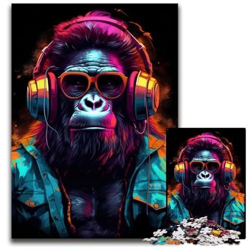Gorilla Hop 1000-teiliges Puzzle für Erwachsene, schwierige Rätsel für Erwachsene, anspruchsvolles Denkspiel für Teenager, Spaß für den Familienspielabend, 26x38cm Gorilla Hop 1000-teiliges Puzzle für Erwachsene, schwierige Rätsel für Erwachsene, anspruchsvolles Denkspiel für Teenager, Spaß für den Familienspielabend, 26x38cm von XHAXING