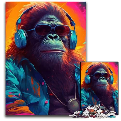 Gorilla Hop Puzzle 1000 Teile Holzpuzzle für Erwachsene Heimdekoration und Urlaubsspaß 50x75CM/1968x2952inch Gorilla Hop Puzzle 1000 Teile Holzpuzzle für Erwachsene Heimdekoration und Urlaubsspaß 50x75CM/1968x2952inch von XHAXING