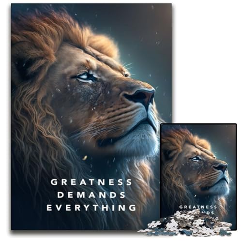 Greatness Motivation Puzzles für 1000-teilige Holzpuzzles, anspruchsvolles DIY-Denkspiel, perfektes Familienspiel oder dekoratives Geschenk, 50x75cm Greatness Motivation Puzzles für 1000-teilige Holzpuzzles, anspruchsvolles DIY-Denkspiel, perfektes Familienspiel oder dekoratives Geschenk, 50x75cm von XHAXING