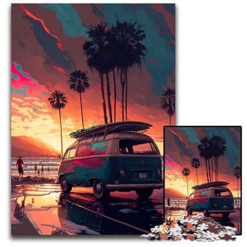 Hawaii-Reise, 1000-teiliges Puzzle, Holzpuzzle, DIY-Dekoration, Denksportaufgabe, für Erwachsene, Familie, 50x75cm Hawaii-Reise, 1000-teiliges Puzzle, Holzpuzzle, DIY-Dekoration, Denksportaufgabe, für Erwachsene, Familie, 50x75cm von XHAXING