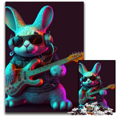 Kaninchen-Gitarren-Tierpuzzle 1000 Teile für Erwachsene Schwierige Puzzles für Erwachsene Herausforderndes Denkspiel - Entspannendes Spielzeug für Teenager 26X38CM/10.23x14.96inch Kaninchen-Gitarren-Tierpuzzle 1000 Teile für Erwachsene Schwierige Puzzles für Erwachsene Herausforderndes Denkspiel - Entspannendes Spielzeug für Teenager 26X38CM/10.23x14.96inch von XHAXING