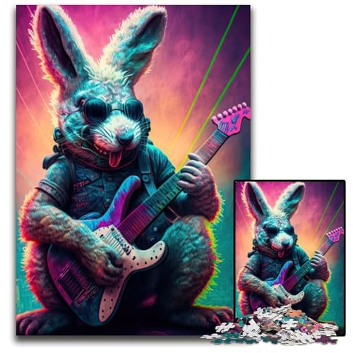 Kaninchen-Gitarren-Tierpuzzle 1000 Teile für Erwachsene Schwierige Puzzles für Erwachsene Spaß bei Heimaktivitäten, Geburtstagsgeschenk, Reisegeschenke 26X38CM/10.23x14.96inch Kaninchen-Gitarren-Tierpuzzle 1000 Teile für Erwachsene Schwierige Puzzles für Erwachsene Spaß bei Heimaktivitäten, Geburtstagsgeschenk, Reisegeschenke 26X38CM/10.23x14.96inch von XHAXING