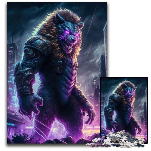 Löwe Mensch 1000-teiliges Puzzle, DIY-Dekoration, Gehirn-Herausforderung, für Erwachsene, Familie, 26x38cm Löwe Mensch 1000-teiliges Puzzle, DIY-Dekoration, Gehirn-Herausforderung, für Erwachsene, Familie, 26x38cm von XHAXING