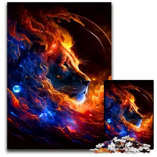 Löwen-Puzzle 1000 Teile für Erwachsene Schwierige Puzzles für Erwachsene Herausforderndes Denkspiel - Entspannendes Spielzeug für Teenager 50x75CM/19.68x29.52inch von XHAXING