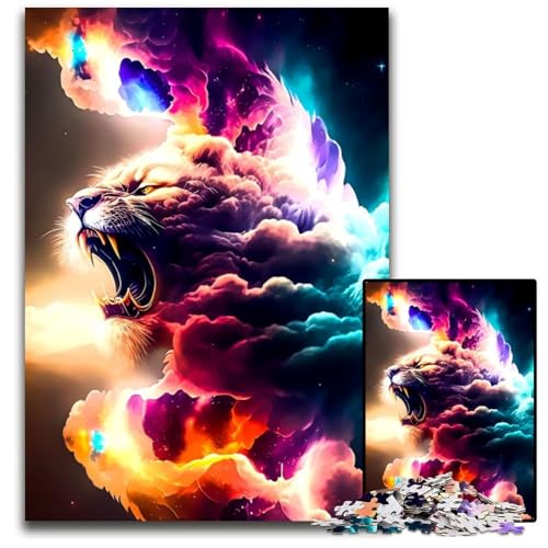 Löwen-Puzzle 1000 Teile für Erwachsene Schwierige Puzzles für Erwachsene Herausforderndes Denkspiel - Entspannendes Spielzeug für Teenager 50x75CM/19.68x29.52inch von XHAXING