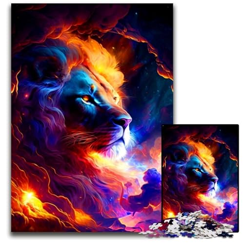Löwen-Puzzle 1000 Teile für Erwachsene Schwierige Puzzles für Erwachsene Herausforderndes Denkspiel - Entspannendes Spielzeug für Teenager 50x75CM/1968x2952inch von XHAXING