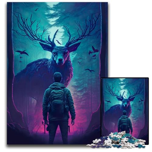 Magische Begegnungspuzzles 1000 Teile für Erwachsene Schwierige Puzzles für Erwachsene Herausforderndes Denkspiel - Entspannendes Spielzeug für Teenager 50x75CM/1968x2952inch von XHAXING