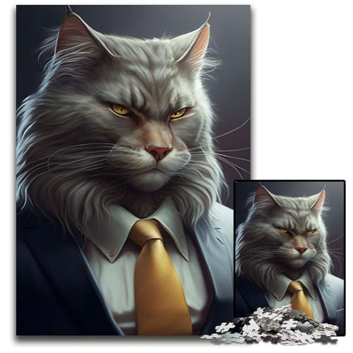 Maine Coon Katzenanzug Tier 1000-teiliges Puzzle für Erwachsene. Herausforderndes DIY-Denkspiel, perfektes Familienspiel oder dekoratives Geschenk. 26x38cm Maine Coon Katzenanzug Tier 1000-teiliges Puzzle für Erwachsene. Herausforderndes DIY-Denkspiel, perfektes Familienspiel oder dekoratives Geschenk. 26x38cm von XHAXING