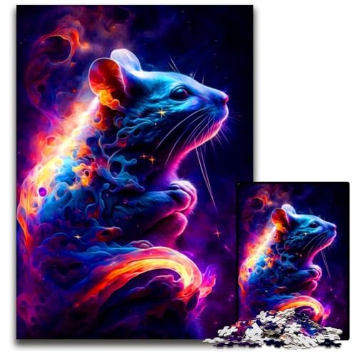 Maus-Puzzles für 1000-teilige Papppuzzles, anspruchsvolles DIY-Denkspiel, perfektes Familienspiel oder dekoratives Geschenk, 26x38cm Maus-Puzzles für 1000-teilige Papppuzzles, anspruchsvolles DIY-Denkspiel, perfektes Familienspiel oder dekoratives Geschenk, 26x38cm von XHAXING