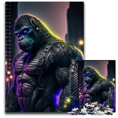 Mechanischer Gorilla, 1000-teiliges Puzzle aus Karton, DIY-Dekoration, Denksportaufgabe, für Erwachsene, Familie, 26x38cm Mechanischer Gorilla, 1000-teiliges Puzzle aus Karton, DIY-Dekoration, Denksportaufgabe, für Erwachsene, Familie, 26x38cm von XHAXING