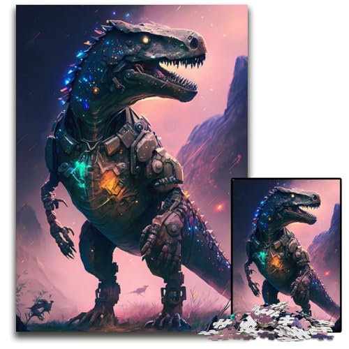 Mechanisches Dinosaurier-Puzzle mit 1000 Teilen, Puzzle für Erwachsene, Heimaktivität für Feiertage, Geburtstage und Familienspieleabende, 26x38cm Mechanisches Dinosaurier-Puzzle mit 1000 Teilen, Puzzle für Erwachsene, Heimaktivität für Feiertage, Geburtstage und Familienspieleabende, 26x38cm von XHAXING