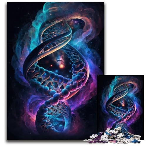 Menschliche DNA im Weltraum Puzzle 1000 Teile für Erwachsene Schwierige Puzzles für Erwachsene Herausforderndes Denkspiel - Entspannendes Spielzeug für Teenager 50x75CM/19.68x29.52inch von XHAXING