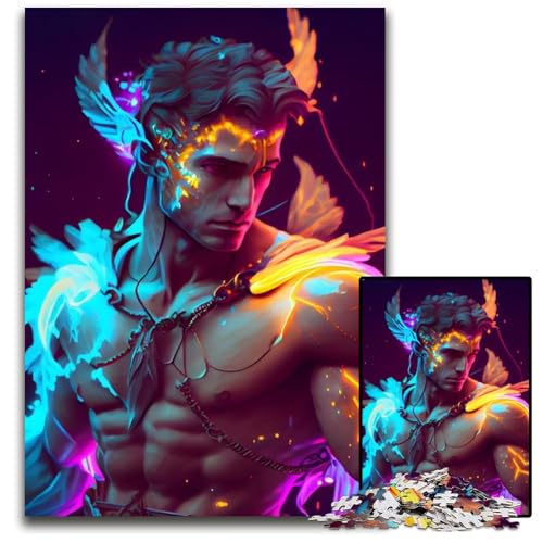 Neon Hermes Puzzles 1000 Teile für Erwachsene Schwierige Puzzles für Erwachsene Herausforderndes Denkspiel - Entspannendes Spielzeug für Teenager 50x75CM/19.68x29.52inch Neon Hermes Puzzles 1000 Teile für Erwachsene Schwierige Puzzles für Erwachsene Herausforderndes Denkspiel - Entspannendes Spielzeug für Teenager 50x75CM/19.68x29.52inch von XHAXING