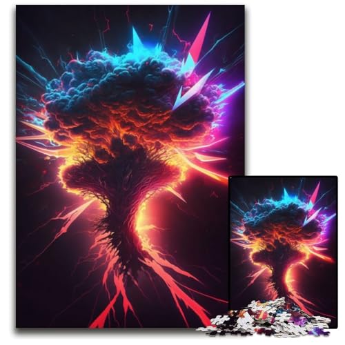 Neon Roots Puzzles für 1000 Teile aus Pappe, anspruchsvolles DIY-Denkspiel, perfektes Familienspiel oder dekoratives Geschenk, 26x38cm Neon Roots Puzzles für 1000 Teile aus Pappe, anspruchsvolles DIY-Denkspiel, perfektes Familienspiel oder dekoratives Geschenk, 26x38cm von XHAXING