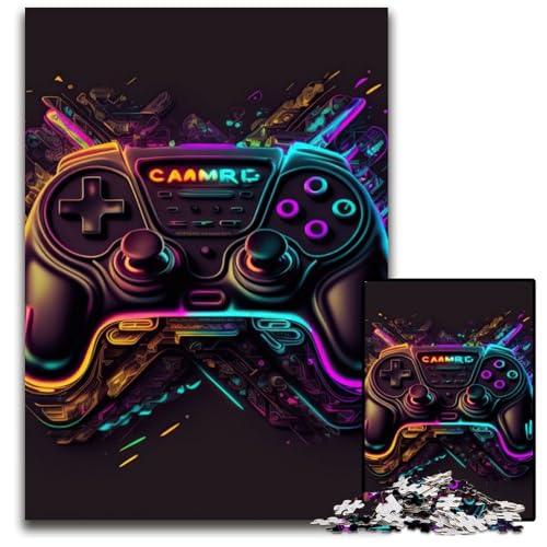 Neon-Spiel-Puzzles für 1000-teilige Papppuzzles, anspruchsvolles DIY-Denkspiel, perfektes Familienspiel oder dekoratives Geschenk, 26x38cm Neon-Spiel-Puzzles für 1000-teilige Papppuzzles, anspruchsvolles DIY-Denkspiel, perfektes Familienspiel oder dekoratives Geschenk, 26x38cm von XHAXING