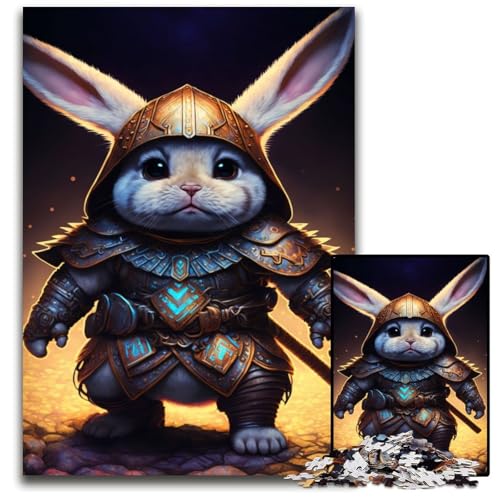Niedliche Kaninchen-Krieger-Puzzles für 1000 Teile aus Holz, anspruchsvolles DIY-Denkspiel, perfektes Familienspiel oder dekoratives Geschenk, 50x75cm Niedliche Kaninchen-Krieger-Puzzles für 1000 Teile aus Holz, anspruchsvolles DIY-Denkspiel, perfektes Familienspiel oder dekoratives Geschenk, 50x75cm von XHAXING